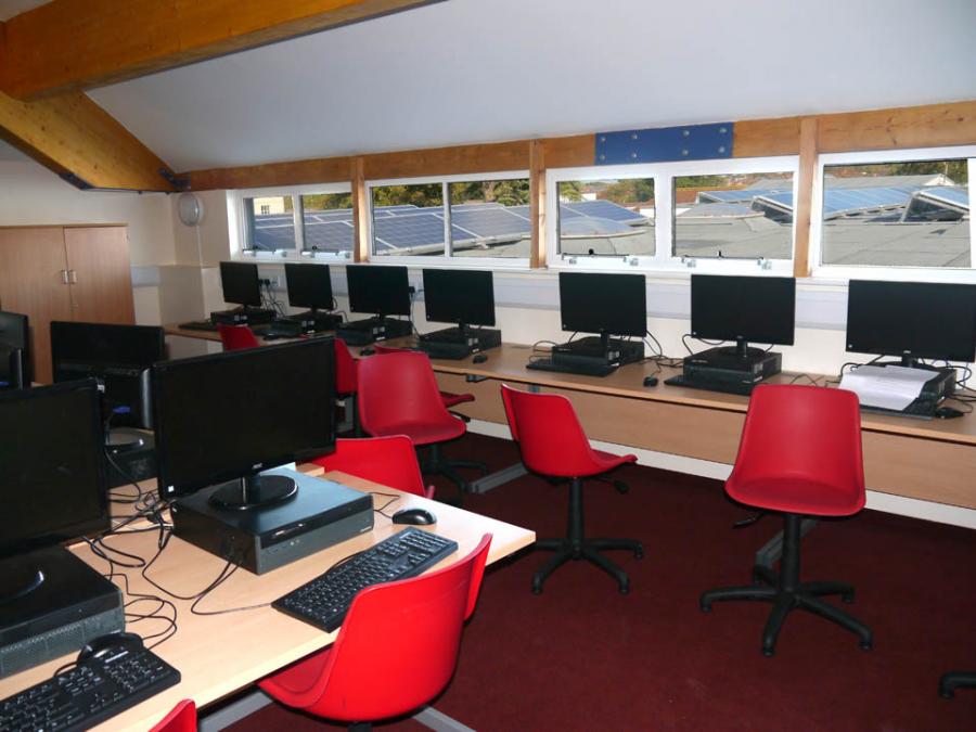 View of roof from an IT classroom 1st Nov 2014  - all panels installed